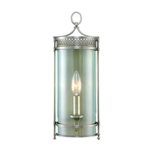 slide 1 of 1, Hudson Valley Lighting Amelia Single Light 16" Tall Wall Sconce Antique Nickel