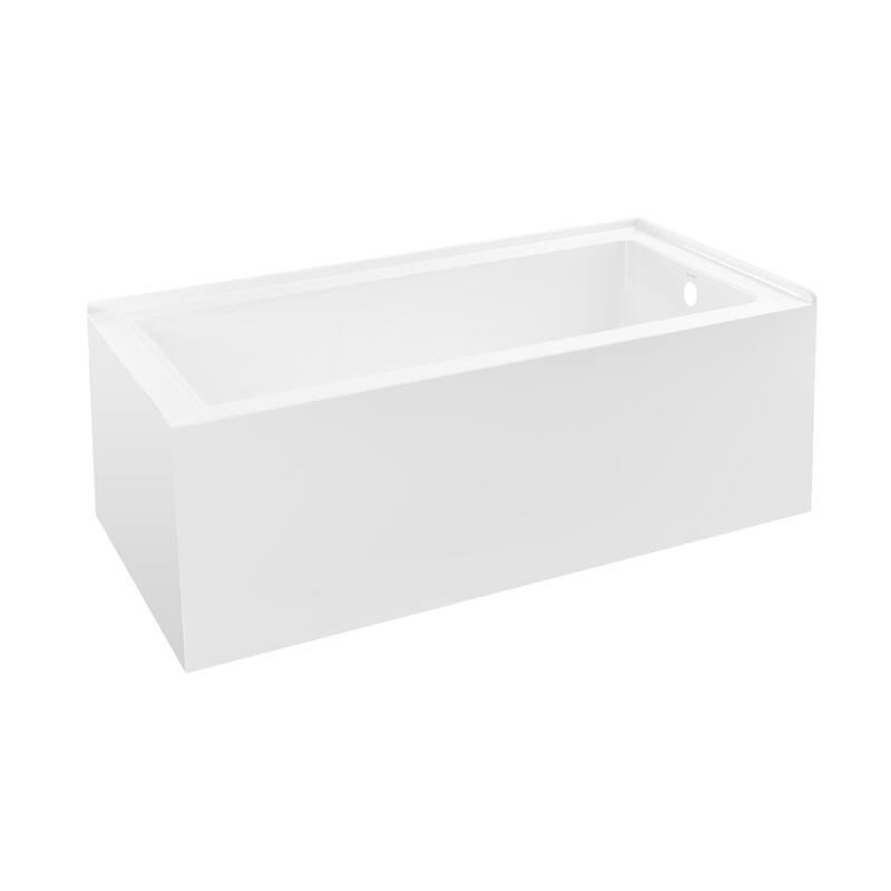 Voltaire 72 X 36 Right Drain Soaking Alcove Corner Apron Bathtub In Glossy White