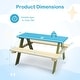 preview thumbnail 3 of 8, Costway Kids Wooden Picnic Table Set Solid Dining Table with Built-in - See Details