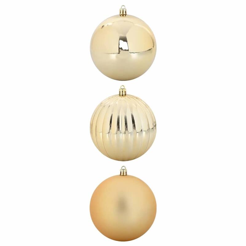 vidaXL Christmas Bauble Set 3 pcs Gold - 9.8 x 9.8 x 9.8