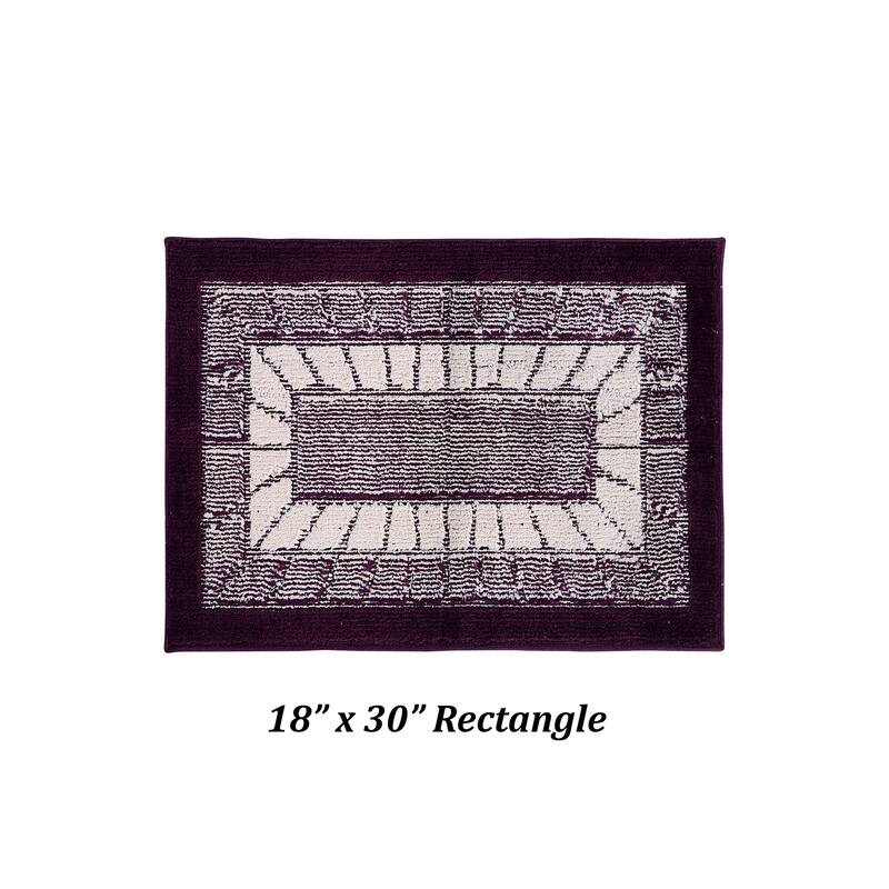Better Trends Radiance Collection 100% Polypropylene Lightweight Stunning Elegant Machine Washable Kitchen Rug Mat - 18" x 30" Rectangle - Burgundy
