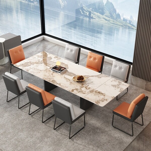 71-inch Dining Table with Half Round Storage Shelf by Lee Furniture ...
