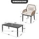 preview thumbnail 54 of 71, Nuu Garden Rattan Metal Patio Dining Set with Umbrella Hole, Zippered Cushions