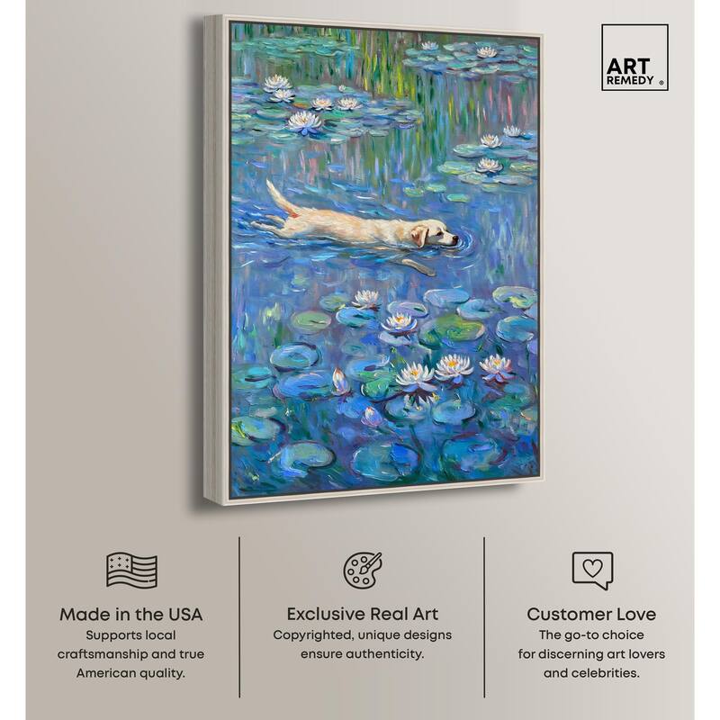Lily Lagoon II Canvas by Modern Classic Art Remedy