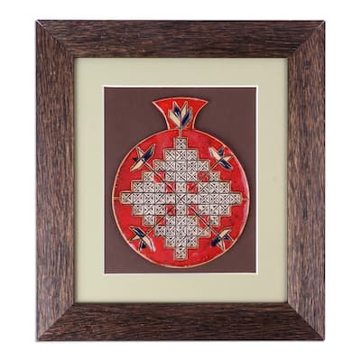 Novica Handmade Good Energies Ceramic And Wood Wall Art