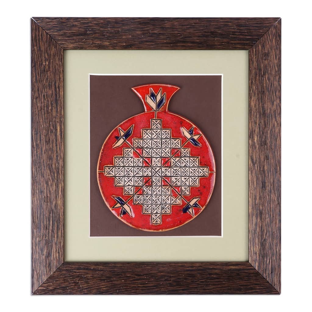 Novica Handmade Good Energies Ceramic And Wood Wall Art