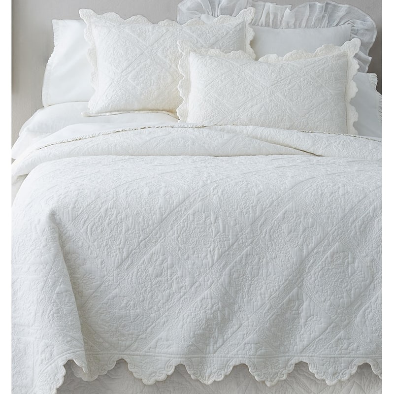 Lazel Vanilla Cotton Quilt or Pillow Sham