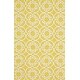 preview thumbnail 1 of 2, Geometric Floral Yellow/Ivory Modern Contemporary Rug 8'-6" x 11'-6" - Maize Yellow/Ivory