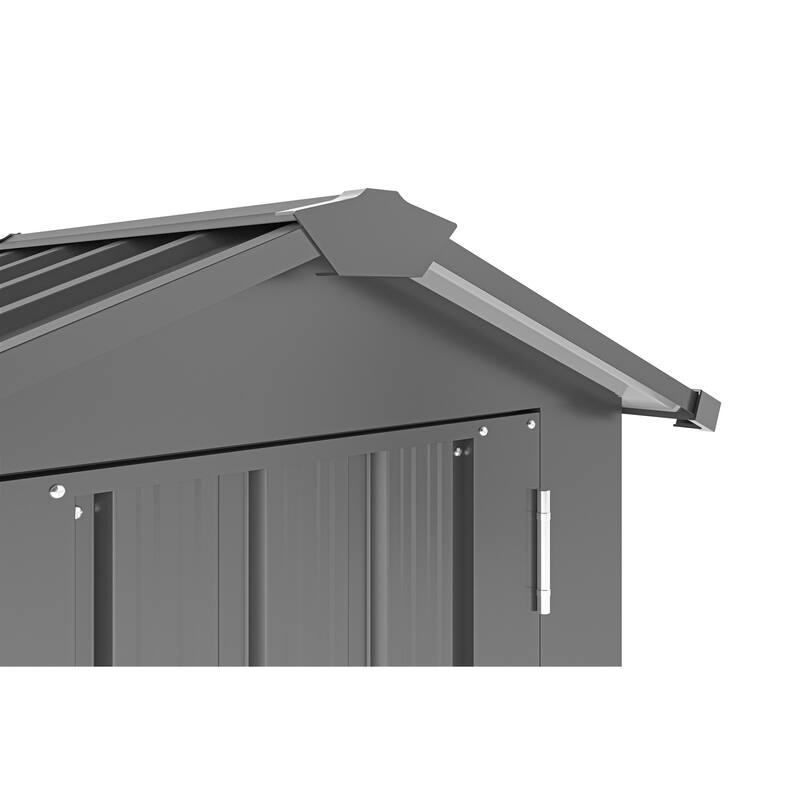 Galvanized Iron Garden Shed Tool Shed with Waterproof Lock & Stylish Design Outdoor Storage Shed for Backyard