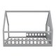 preview thumbnail 22 of 22, Toddler Full Playful Floor Bed wHouse-shaped Headboards Window Fence