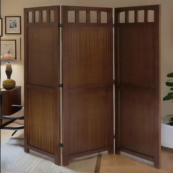 3 Panel Wood Room Divider Folding Screen Bed Bath & Beyond 37828856