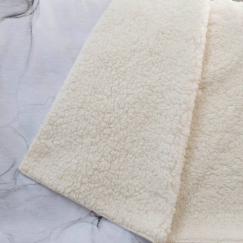 Premium Machine Washable Modern Abstract Sherpa Throw Blanket