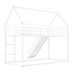 preview thumbnail 17 of 23, Twin over Twin House Bunk Bed with Convertible Slide, Ladder and Safety Guardrail