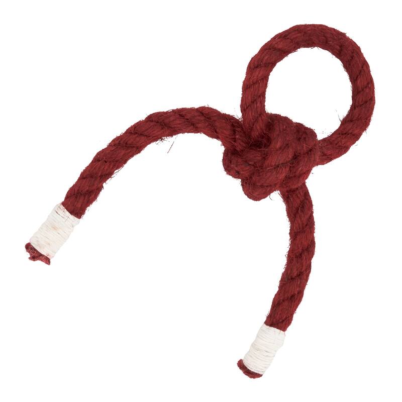 Table Napkin Rings With Knotted Rope Design (Set of 4) - Red - Set of 4