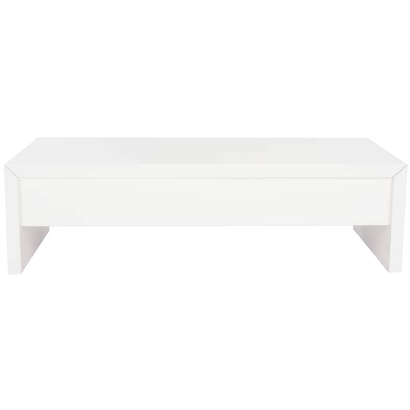 SAFAVIEH Bobbye White Lift-Top Coffee Table - 47.2" x 23.6" x 13.4" - 47Wx24Dx13H