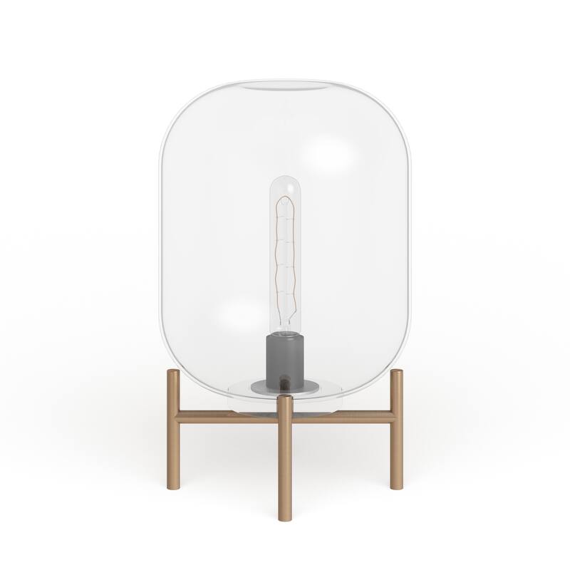 Carson Carrington Sagen Glass and Brass Table Lamp