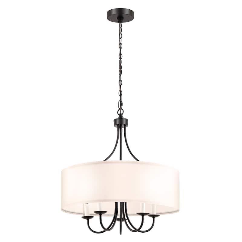Modern Drum Light Chandelier Industrial Dining Room Light Fixtures