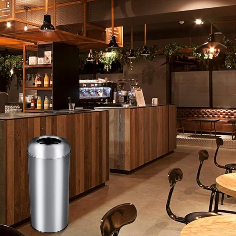 17 Gal/65L Open Top Trash Can, with Removable Inner Basket