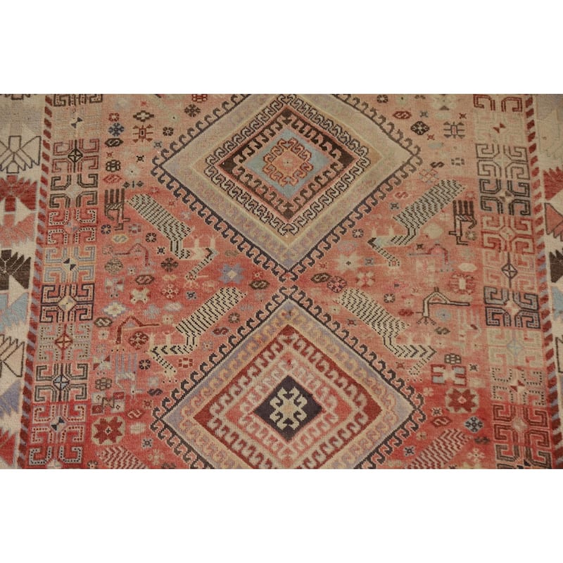 Tribal Shiraz Persian Vintage Area Rug Bedroom Handmade Wool Carpet - 5'4"x 8'5"
