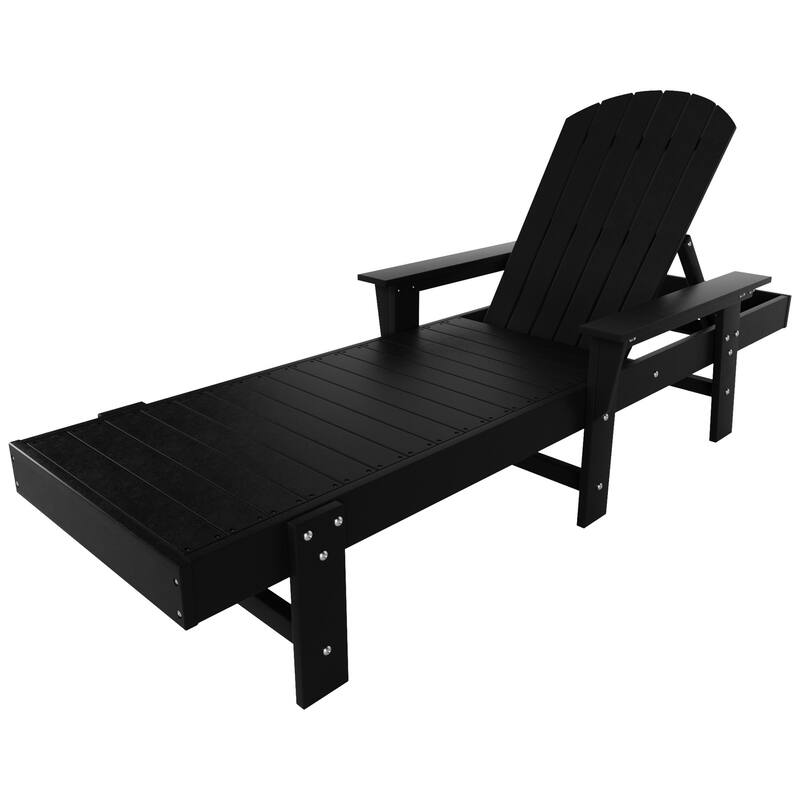 Polytrends Altura Poly Eco-Friendly All Weather Reclining Chaise Lounge with Arms