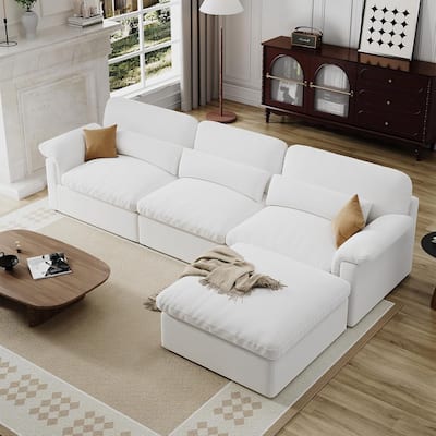 GDFStudio - Cloud Modular Sectional Sofa with Down-Filled Couch and Washable Covers & Storage
