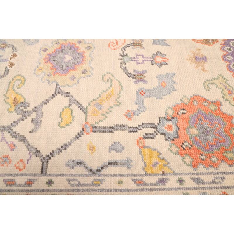 ECARPETGALLERY Hand-knotted Modern Oushak Light Khaki Wool Rug - 3'8 x 5'6