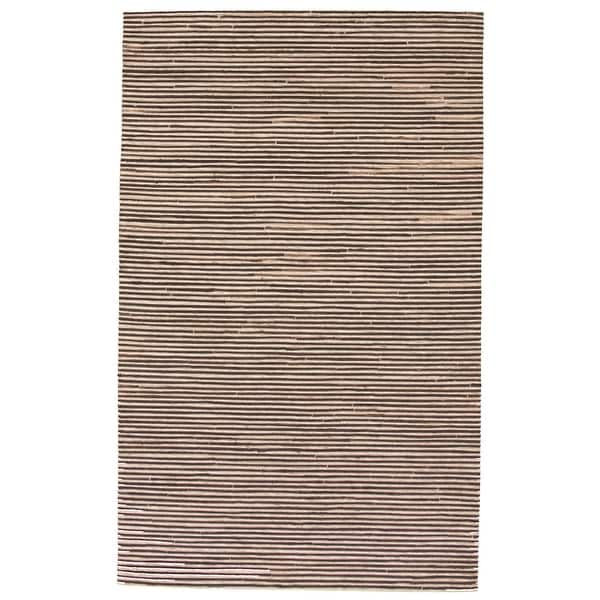 slide 1 of 9, ECARPETGALLERY Handmade Cowhide Patchwork Brown Rug - 5'3 x 7'7 Dark Brown - 5'3 x 7'7
