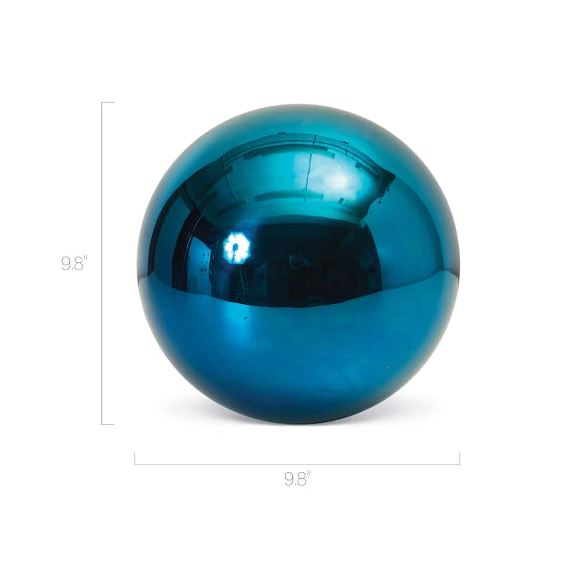 9.8 in. Decorative Blue Gazing Ball