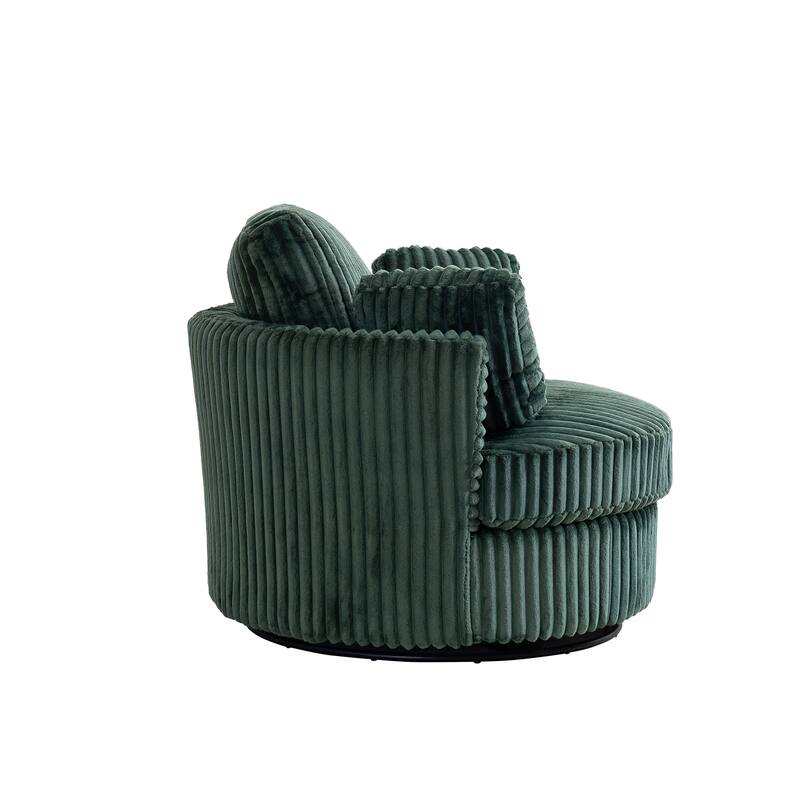 360 Degreed Swivel Accent Chair Round Barrel Chair