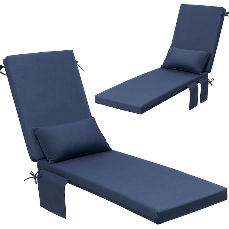 Outdoor Lounge Chair Cushions Patio Chaise Lounge Chair Seat Cushion with Pillow