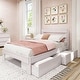 preview thumbnail 8 of 17, Max and Lily Farmhouse Full Bed w/ Plank Headboard and Storage Drawers White Wash