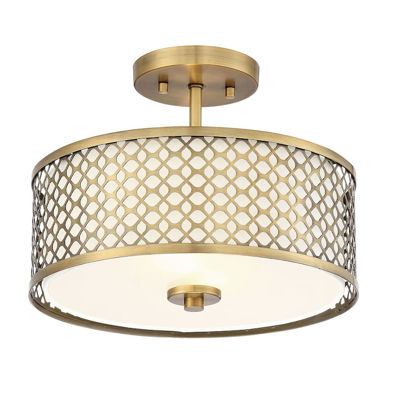 Trade Winds Hutchins Semi-Flush Mount Drum Ceiling Light
