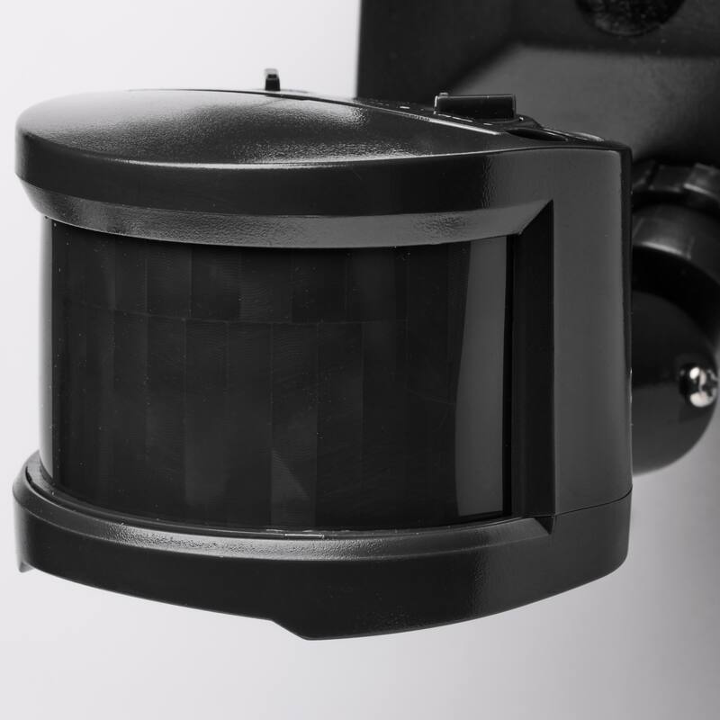 LED Security Light - Dual Head - Black Finish - 3000K - with Motion Sensor - 120V