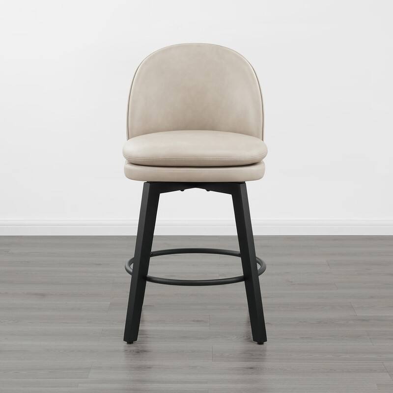 Spruce & Spring Madison Upholstered Swivel Counter Height Bar Stools