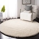 preview thumbnail 52 of 142, SAFAVIEH Handmade Classic Shag Nakhshun Rug 4' x 4' Round - Ivory