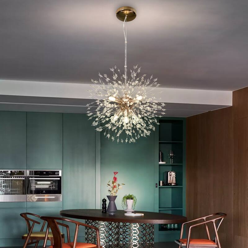 OYIPRO Modern Firework Sputnik Chandelier Crystal Pendant Lighting