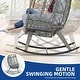 preview thumbnail 18 of 35, Moasis Cushioned Egg Chair with Rocker, PE Wicker