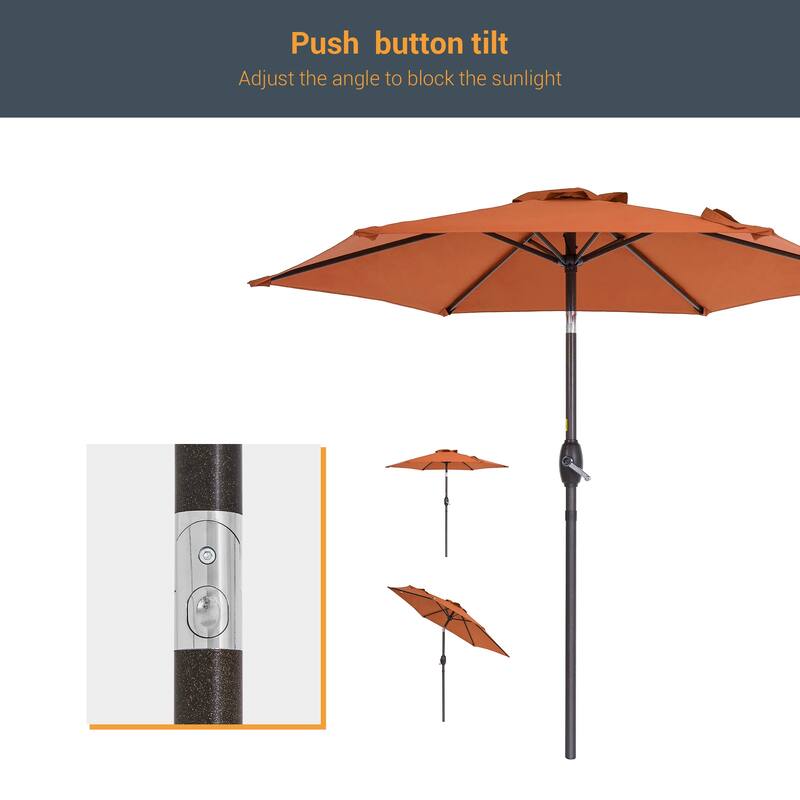 LIVOOSUN 9ft Patio Umbrella Outdoor Table Umbrella with Tilt and Crank
