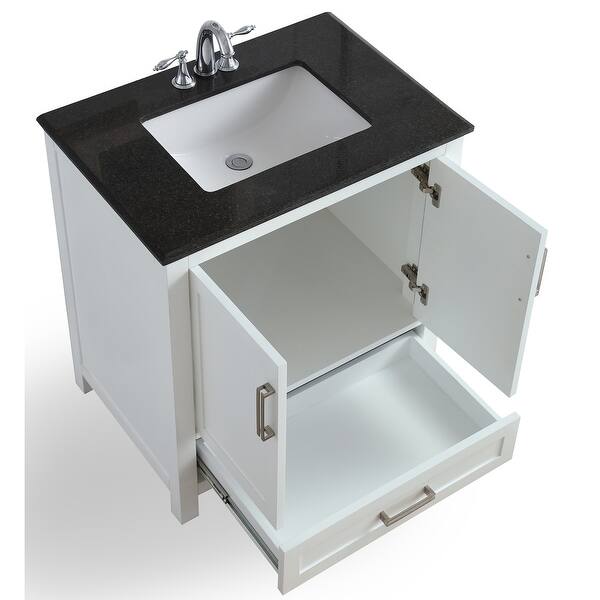Wyndenhall Jersey 20 Inch Contemporary Bath Vanity With Black Granite Top Overstock 14335482