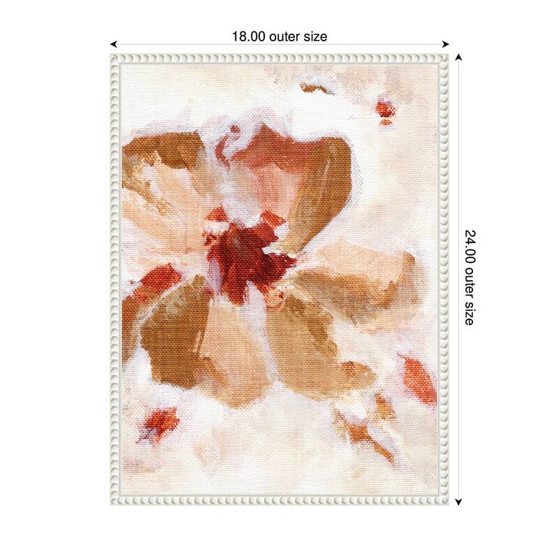 Kate and Laurel Sylvie Painterly Brown Blossom ll Framed Canvas by Nikita Jariwala