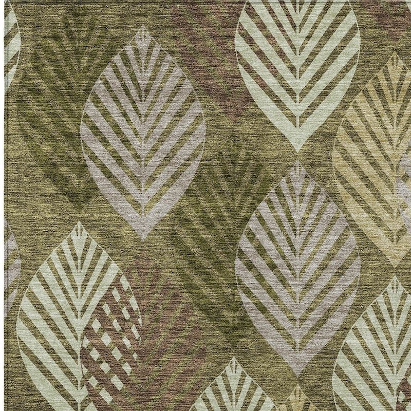 HomeRoots Floral Transitional Rectangle Outdoor Rug