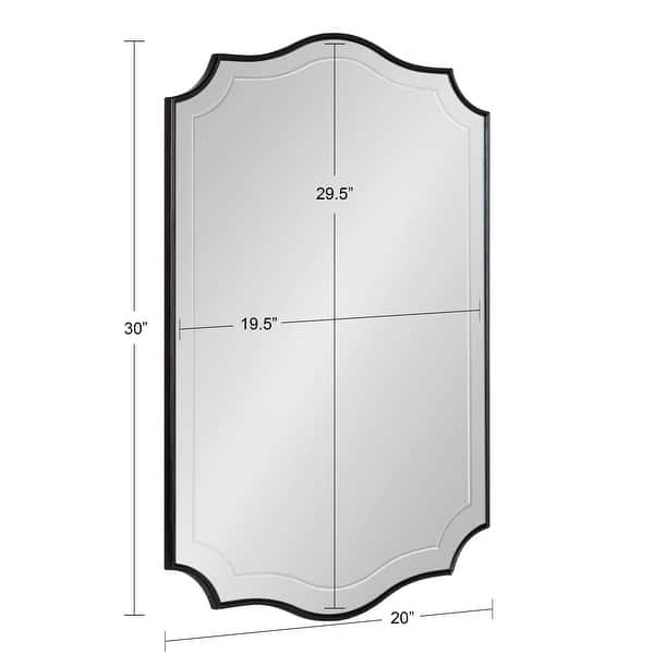 dimension image slide 3 of 4, Kate and Laurel Hollyn Decorative Framed Wall Mirror