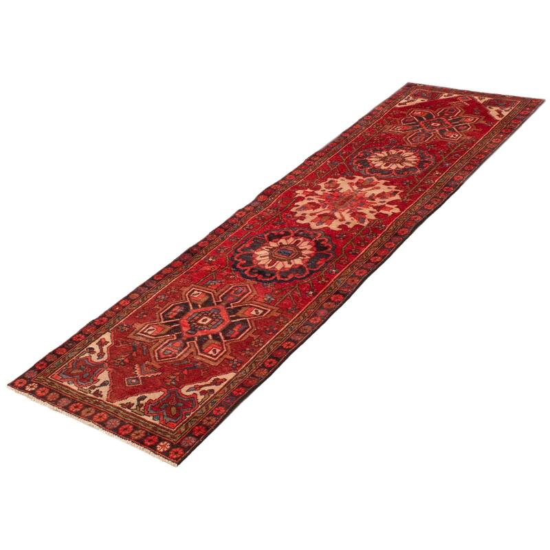 ECARPETGALLERY Hand-knotted Sarabi Red Wool Rug - 2'11 x 10'3