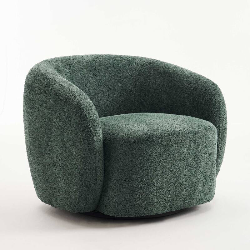Mid-Century Modern Accent Chair, Soft Padded Single Sofa