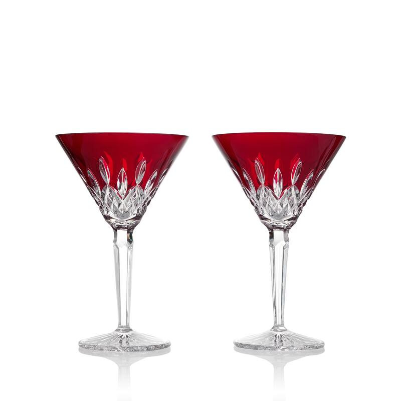 Waterford Lismore Red Martini 7floz, Set of 2