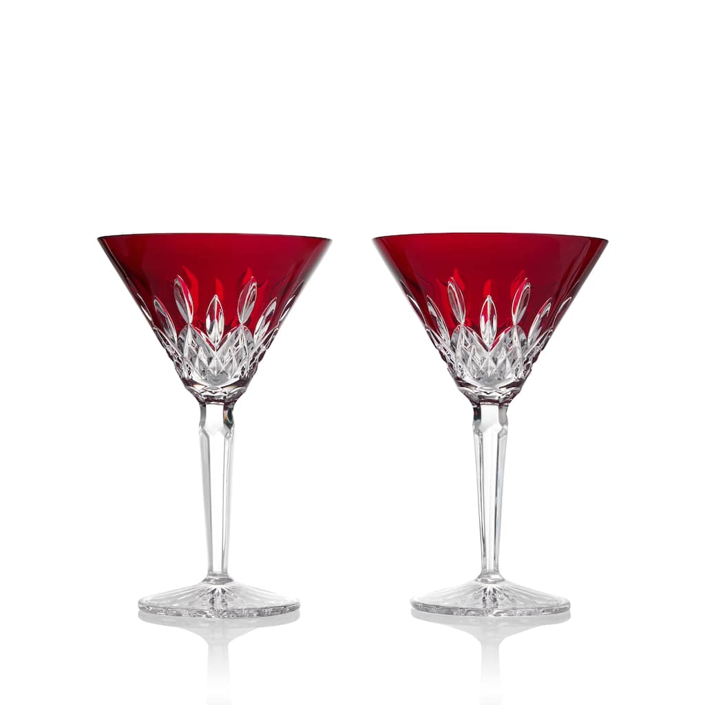 Waterford Lismore Red Martini 7floz, Set of 2