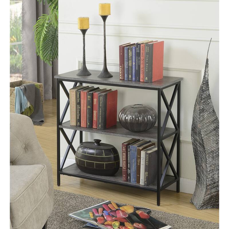 Convenience Concepts Tucson 3 Tier Bookcase - Weathered Grey