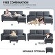 preview thumbnail 5 of 46, Futzca Modern L-shaped Convertible Sectional Sofa w/ Reversible Chaise