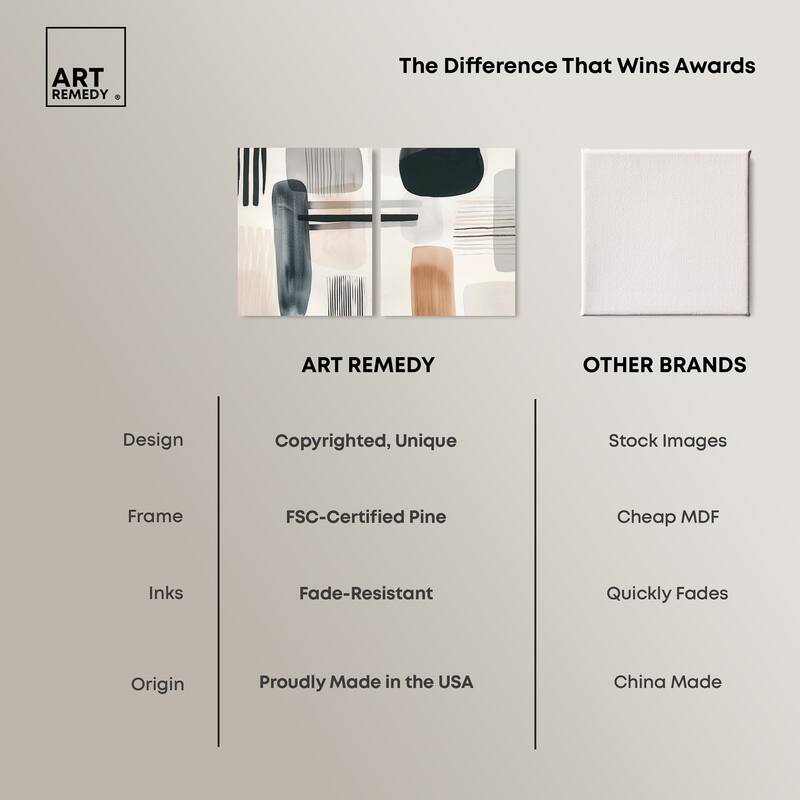 Softened Dimensions Canvas Set of 2 by Art Remedy, Gallery Wrapped