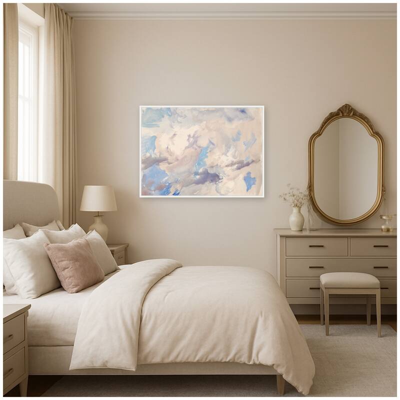 Kate and Laurel Sky circa 1910 John Singer Sargent by Nostalgia Prints Framed Canvas Wall Art Print